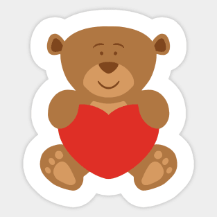 Cute and Funny Teddy Bear Lover Sticker